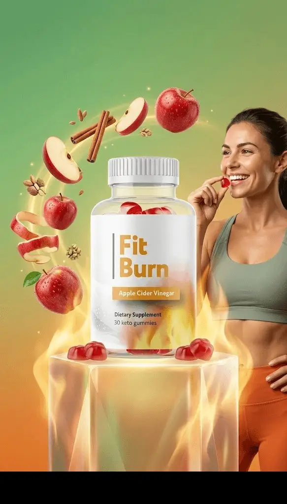 Fit Burn Apple Cider Vinegar keto gummies bottle with natural ingredients